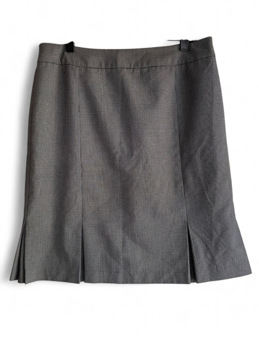 Jones New York Black and White Checkered Pleated Skirt Size 14
